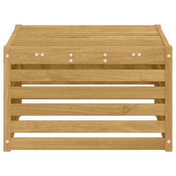 Outdoor-Fußhocker Massivholz Akazie Weiß gewaschen