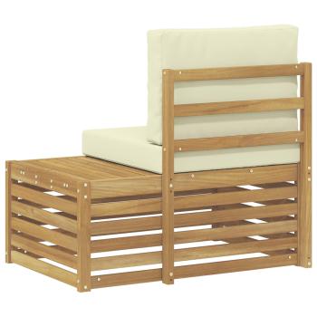 Ecksofa-Einheiten für draußen Weiß und Creme 91 x 63 x 73 cm