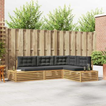 ARDEBO.de - 5 stk. Outdoor-Sofagarnitur Polyester Weiß