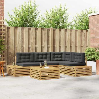 ARDEBO.de - 6 stk. Outdoor-Sofagarnitur Polyester Weiß
