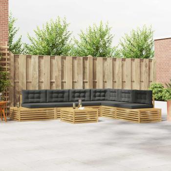 ARDEBO.de - 8 stk. Outdoor-Sofagarnitur Polyester Weiß