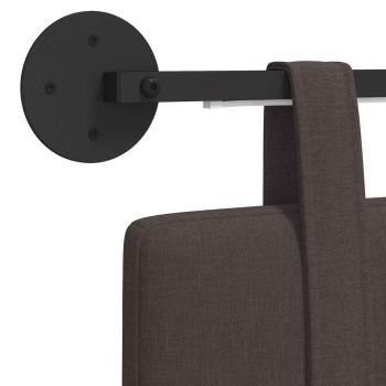 Hängendes Kopfteil Mit LED Licht Dunkelbraun Stoff