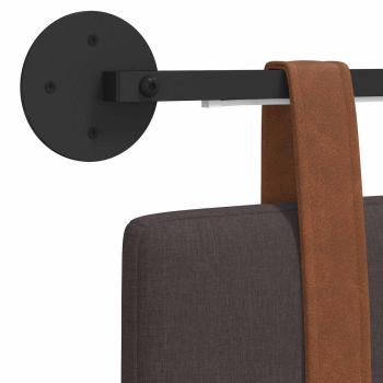 Hängendes Kopfteil Mit LED Licht Dunkelbraun Antikes PU