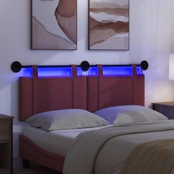 Hängendes Kopfteil Mit LED Licht Weinrot Stoff