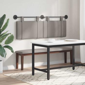 Hängendes Kopfteil Mit LED Licht Taupe Stoff