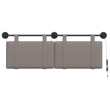 Hängendes Kopfteil Mit LED Licht Taupe Stoff