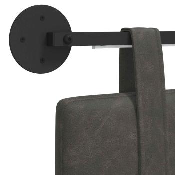 Hängendes Kopfteil Mit LED Licht Schwarz Antikes PU