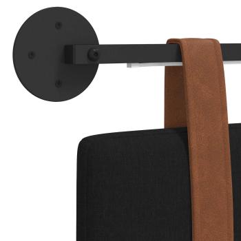 Hängendes Kopfteil Mit LED Licht Schwarz Antikes PU