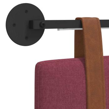 Hängendes Kopfteil Mit LED Licht Weinrot Antikes PU
