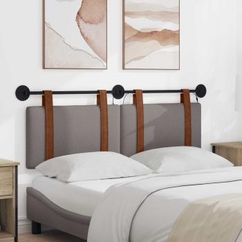 ARDEBO.de - Hängendes Kopfteil Mit LED Licht Taupe Antikes PU
