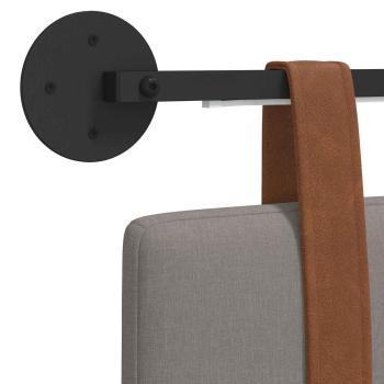 Hängendes Kopfteil Mit LED Licht Taupe Antikes PU