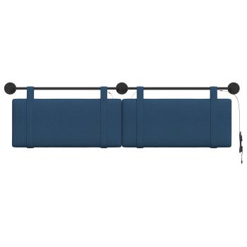 Hängendes Kopfteil Mit LED Licht Blau Stoff