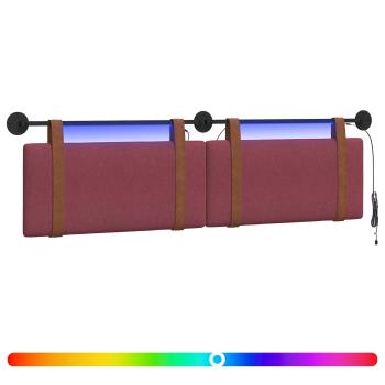 Hängendes Kopfteil Mit LED Licht Weinrot Antikes PU