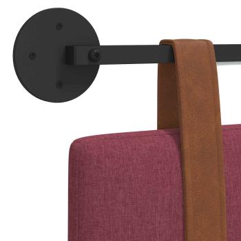 Hängendes Kopfteil Mit LED Licht Weinrot Antikes PU