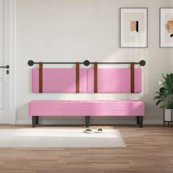 Hängendes Kopfteil Mit LED Licht Rosa Antikes PU