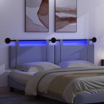 Hängendes Kopfteil Mit LED Licht Jeans blau Stoff