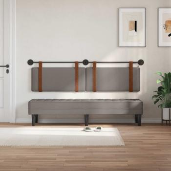 Hängendes Kopfteil Mit LED Licht Taupe Antikes PU