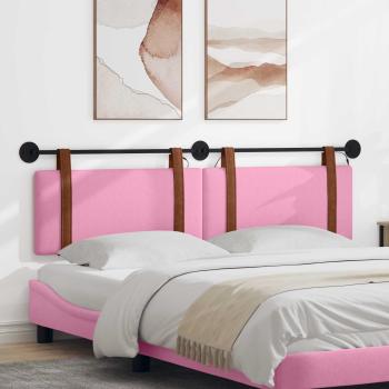 ARDEBO.de - Hängendes Kopfteil Mit LED Licht Rosa Antikes PU