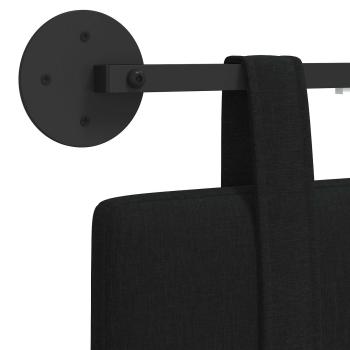 Hängendes Kopfteil Mit LED Licht Schwarz Stoff