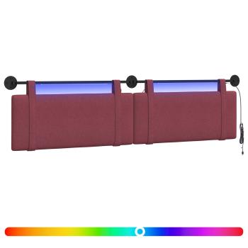 Hängendes Kopfteil Mit LED Licht Weinrot Stoff