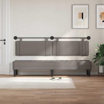 Hängendes Kopfteil Mit LED Licht Taupe Stoff