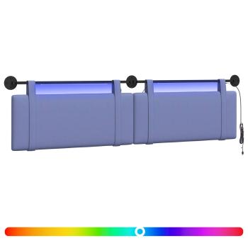 Hängendes Kopfteil Mit LED Licht Jeans blau Stoff