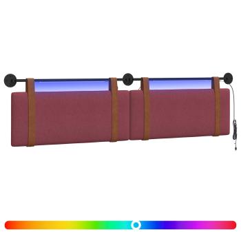 Hängendes Kopfteil Mit LED Licht Weinrot Antikes PU