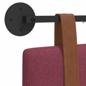 Hängendes Kopfteil Mit LED Licht Weinrot Antikes PU