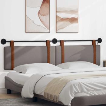 ARDEBO.de - Hängendes Kopfteil Mit LED Licht Taupe Antikes PU