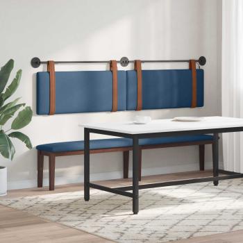 Hängendes Kopfteil Mit LED Licht Blau Antikes PU