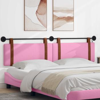 ARDEBO.de - Hängendes Kopfteil Mit LED Licht Rosa Antikes PU