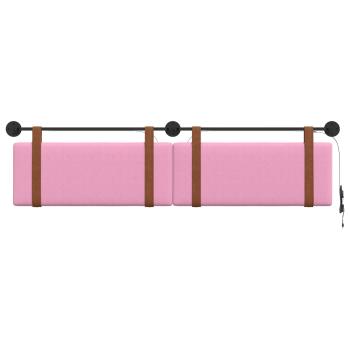 Hängendes Kopfteil Mit LED Licht Rosa Antikes PU
