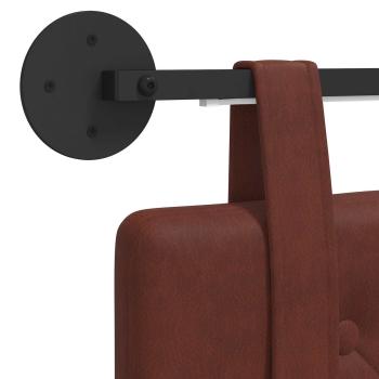 Hängendes Kopfteil Mit LED Licht Glänzendes Braun Antikes PU
