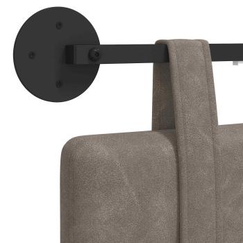 Hängendes Kopfteil Mit LED Licht Grau Antikes PU