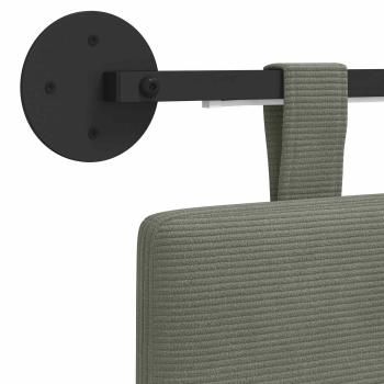 Hängendes Kopfteil Mit LED Licht Hellgrau Cordstoff