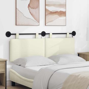 ARDEBO.de - Hängendes Kopfteil Mit LED Licht Creme Cordstoff