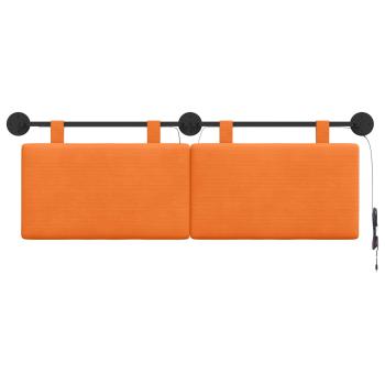 Hängendes Kopfteil Mit LED Licht Orange Cordstoff