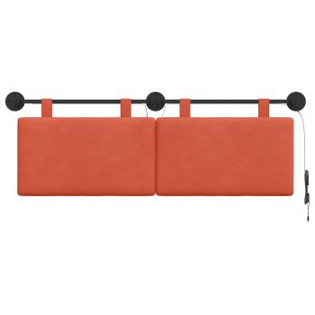 Hängendes Kopfteil Mit LED Licht Rot-Orange Cordstoff