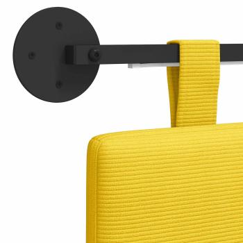 Hängendes Kopfteil Mit LED Licht Helles Gelb Cordstoff