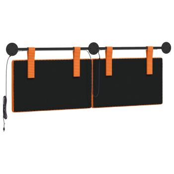Hängendes Kopfteil Mit LED Licht Orange Cordstoff