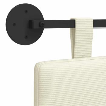Hängendes Kopfteil Mit LED Licht Creme Cordstoff