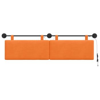 Hängendes Kopfteil Mit LED Licht Orange Cordstoff