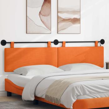 ARDEBO.de - Hängendes Kopfteil Mit LED Licht Orange Cordstoff