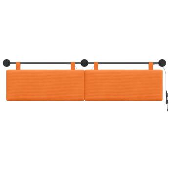 Hängendes Kopfteil Mit LED Licht Orange Cordstoff