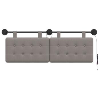 Hängendes Kopfteil Mit LED Licht Taupe Stoff
