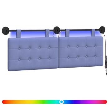 Hängendes Kopfteil Mit LED Licht Jeans blau Stoff