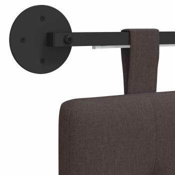 Hängendes Kopfteil Mit LED Licht Dunkelbraun Stoff