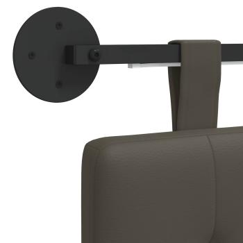 Hängendes Kopfteil Mit LED Licht Grau Kunstleder