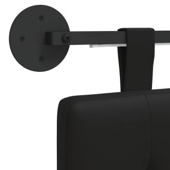 Hängendes Kopfteil Mit LED Licht Schwarz Kunstleder