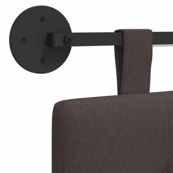 Hängendes Kopfteil Mit LED Licht Dunkelbraun Stoff